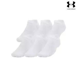 언더아머 UNDER ARMOUR 1387057-100 공용 UA 에센셜 쿠션 노 쇼 삭스 6켤레