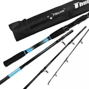 Fiblink 4피스 7피트 탄소 섬유 보트 낚싯대 회전식 여행용 휴대용 민물 및 해수용 토너먼트