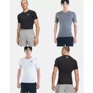 언더아머 UNDER ARMOUR 1361518-3 남성 기능성 반팔 UA 히트기어 컴프레션 헬스 짐웨어 쫄티