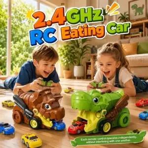 시뮬레이션 모델 동물 원격 조종 자동차 충전식 RC 먹는 2.4G 인터랙티브
