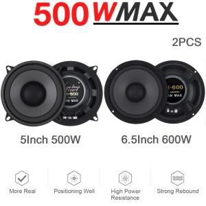 2Pcs 500W 자동차 스피커 5 / 6.5 인치 2 웨이 전체 범위 주파수 오디오 음악 스테레오 도어 서브 우퍼