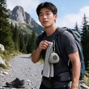 쿨링타올 휴대용 케이스 스포츠 수건 등산 캠핑 물놀이 여름 휴가 야외 활동