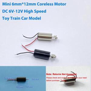 장난감 기차 자동차 모델호환용 DC6V12V 고속 NdFeB 미니 코어리스 모터 40000rpm 6mm x 12mm