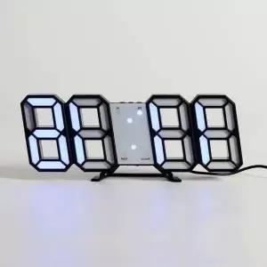 ( )LED 스마트 벽시계 블랙블루 벽걸이 스탠드