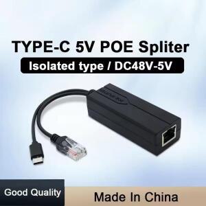 POE 분배기 48V ~ 5V 마이크로USB tpye-C 100M/1000M 카메라 인젝터 전원 어댑터Huawei Hikvision용