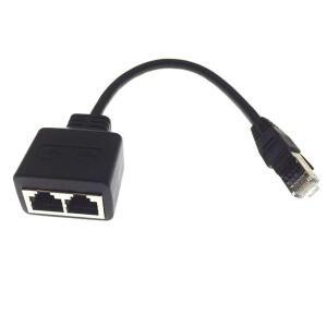 RJ45 이더넷 케이블 분배기 네트워크 어댑터 1:2 호환 슈퍼 LAN 커넥터 Cat 6