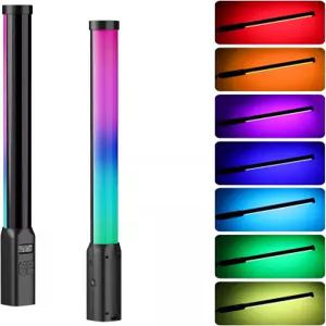 VL9 휴대용 라이트 완드 RGB LED 비디오 스틱 2500-9000K CRI95 20가지 효과 3300mAh 충전식 튜브 4 나사