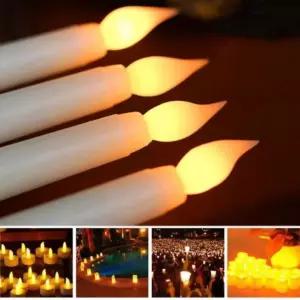 소원양초 LED 캔들 촛불 교회 행사 파티 양초 공연 크리스마스 (6개세트)