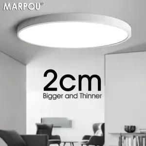 MARPOU 2cm 초박형 LED 천장 조명 24W 28W 38W 따뜻한 흰색 차가운 중립 실내 현대 장식 홈