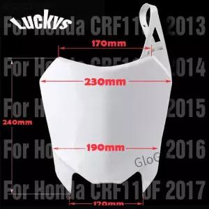 CRF110F 용 전면 번호판 2013 2014 2015 2016 2017 피트 더트 트레일 자전거