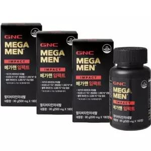 [하프클럽/기타]GNC 메가맨 임팩트 500mg x 180정 3개 /sj