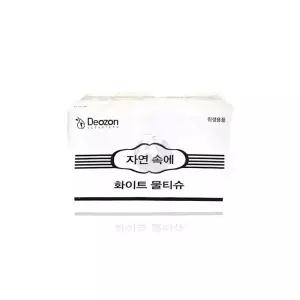 자연속에 업소용 위생 물티슈 화이트 무지 400매