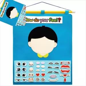 청양 벽걸이 챠트 How do you feel 유아학습벽보 유아교육 유아벽보 표정감정교구