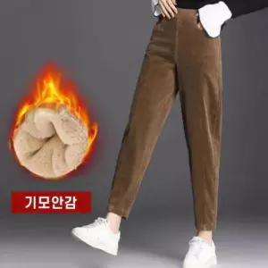 [라일리여성의류] Rly 여성코듀로이융기모팬츠 여자바지 기모바지 여성팬츠