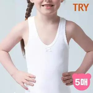 [TRY]트라이 여아 퓨어 순면 민소매런닝 5매세트