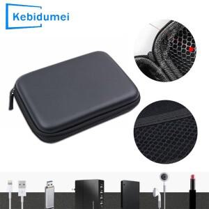 2.5 인치 HDD 박스 가방 케이스 외부 휴대용 용 하드 드라이브 hdd 케이블 보관 보호 블랙/블루