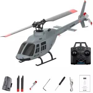 A60 1/42 206 90-클래스 RC 헬리콥터 2.4G 4CH 플라이바리스 싱글 로터 원격 조종 광학 흐름 고도 유지