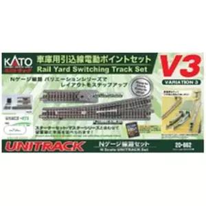 KATO N 게이지 V3 차고용 리트랙터블 라인 전기 포인트 세트 철도 모형 선로 20-862