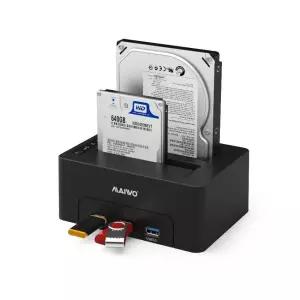 2베이 HDD SSD 도킹스테이션 USB3.0 오프라인 복제 클론 리더기 외장하드케이스