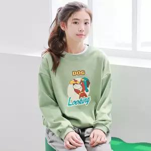 [아이라인키즈] 도그 맨투맨  주니어 캐주얼 여아 의류 티셔츠 초등 학생 옷 아동 복
