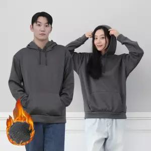 남녀공용 융털 기모 전체안감 후드티 점퍼 남성 여성 데일리 캐주얼 츄리닝 주머니 커플티 오버핏 커플잠바 겨울 가을