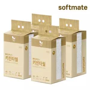 순둥이 소프트메이트 플라스틱 없는 키친타월 100매 4팩 /다용도 주방타올 빨아쓰는 행주