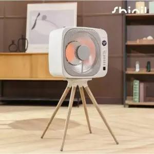 신일 1구 에코팬 큐브 히터 리모컨 쾌속발열 저전력 고효율 전기히터 SEH-BE800P 크림베이지