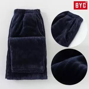 [BYC]BYC 남자겨울잠옷바지 극세사 파자마 9부 도톰한 포근한 홈웨어 하의