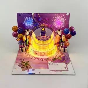 생일축하카드 LED 3D 멜로디카드 팝업카드 메시지카드