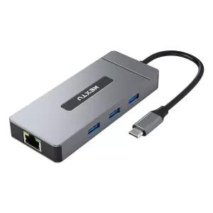 USB C타입 7in1 멀티허브 HDMI 2포트 4K60Hz 듀얼 USB 3.0 3포트 랜허브 랜젠더