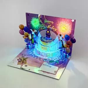 생일축하카드 LED 3D 멜로디카드 팝업카드 메시지카드