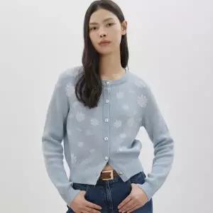 [CC콜렉트]플라워 자카드 가디건_C261KSL002