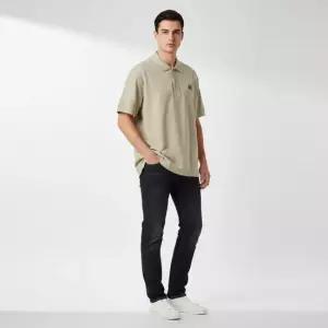 메종키츠네 6S PM00210KP0001 0450 그레이 폭스 헤드 남성 PK 셔츠 티 리프