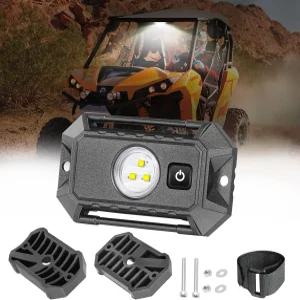 UTV LED 돔 라이트 12V 스위치 Rfroad 조명 유니버설 롤 바 마운트 화이트 ATV 폴라리스 RZR 캔 자동차