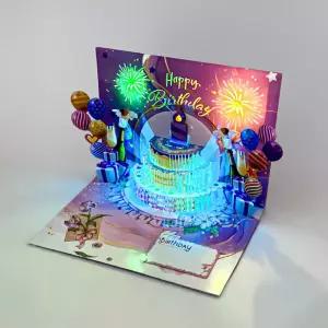생일축하카드 LED 3D 멜로디카드 팝업카드 메시지카드
