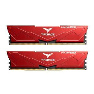 팀그룹 티포스 벌칸 DDR5 64GB(2x32GB) 6000MHz(PC5-48000) CL38 인텔 XMP 3.0 및 AMD 엑스포 호환 데스크톱 메모리 모듈 램 레드 FLRD564G6000HC38JDC01