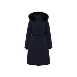 패딩 JQS DWW25526N9 La Reine (라헨느) 여성 윈드스타퍼 롱 패딩 자켓 (D/Navy)