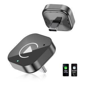 Type-C 2 in 1 카플레이 동글 무선 어댑터 USB C / 안드로이드 오토 유선 변환 플러그 앤