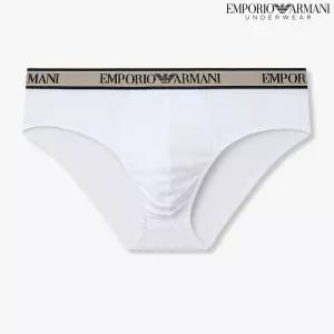 매장정품 EMPORIO ARMANI UNDERWEAR 엠포리오 아르마니 언더웨어 코어 로고밴드 삼각 브리프 (08M6111314)