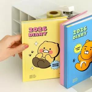 오피스넥스 카카오프렌즈 2026 날짜형 양장 다이어리 춘식이