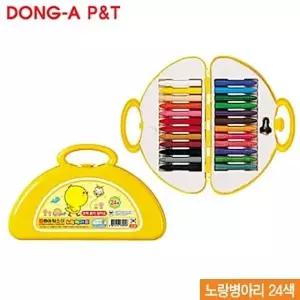미술 크레용 노랑병아리 24색