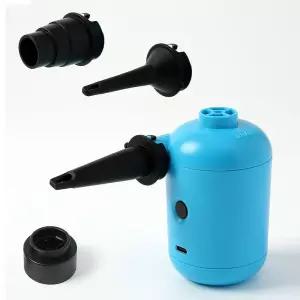 휴대용 USB 전동 에어펌프 바람 넣기 펌프 블루 미니 자동 무선 튜브 보트 매트 공기 주