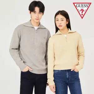 게스원포인트 자수 하프집업 스웨터 NN4S0773
