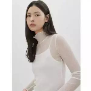 씨씨콜렉트 시어 도트 레이어드 터틀넥 티셔츠 C261PSM023 1189342