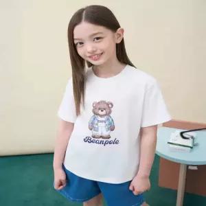 [국내정품] 빈폴 BEANPOLE 곰돌이 달이 그래픽 반소매 티셔츠 아이보리 (BI6542U010) BI6542U010