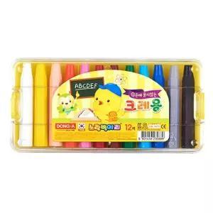 동아 크레파스 노랑병아리 크레용 12색 어린이 미술놀이 학용품