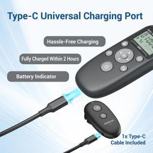 USB-C 충전 무선 리모컨 셔터 릴리스 타이머/인터벌미터  캐논 호환 후지필름 호환 올림푸스 호환 선택 기