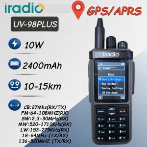 2026년 신제품 Iradio Uv-98Plus GPS APRS 무전기 타입-C 충전 호환 무선 세트 Rt-880 Rt-880G Rt-950 Pro