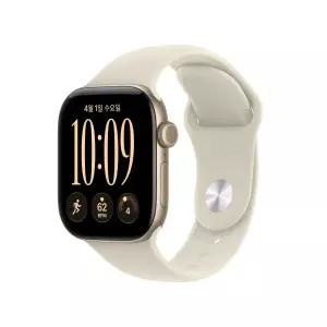 애플워치 12 GPS 42mm 라이트 골드 알루미늄, 샌드 스포츠 밴드 (M/L) MJEE4KH/A