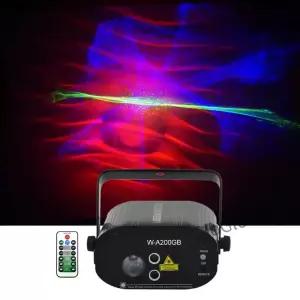 Sharelife-미니 그린 블루 오 DJ 조명 혼합 RGB LED 원격 제어 홈 공연 파티 쇼 무대 WA200GB